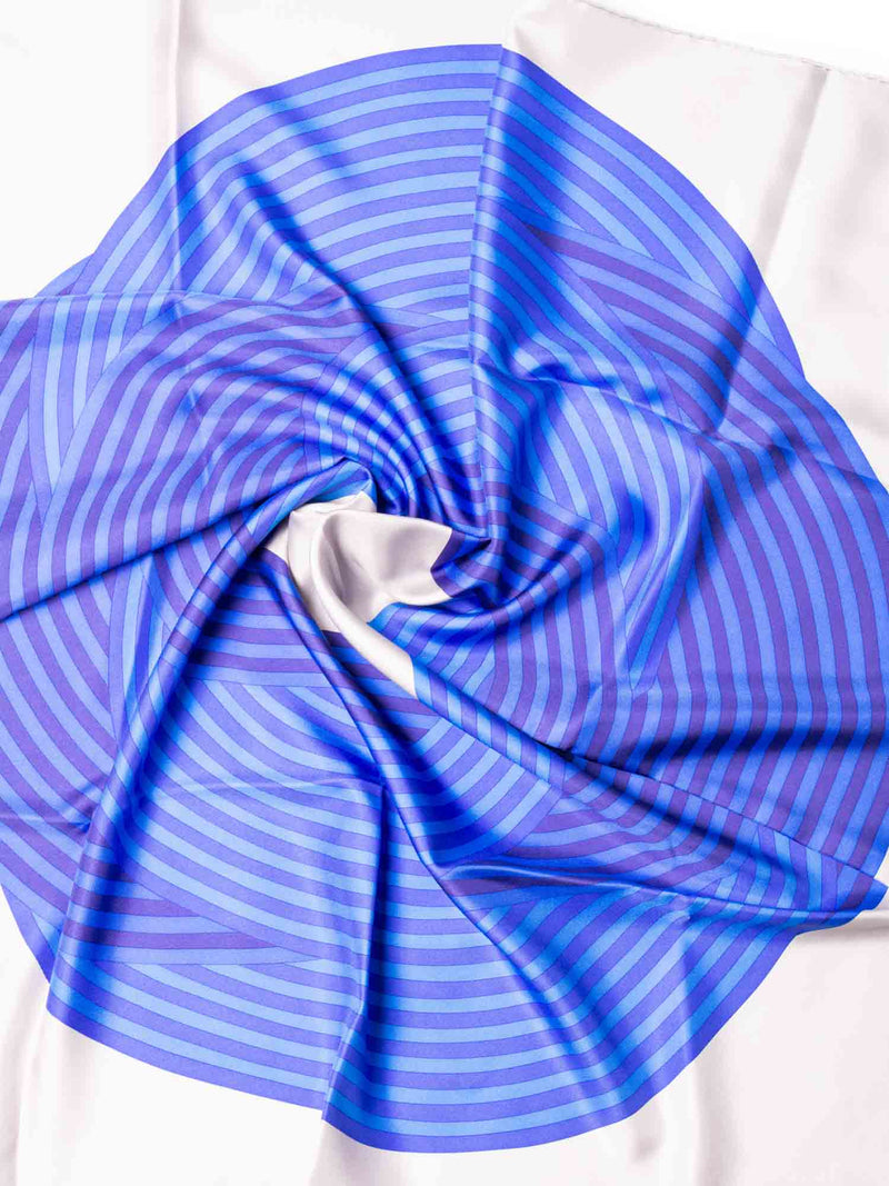 Hermes Maillons de Joel Stein Silk Scarf 90 Blue Grey-designer resale