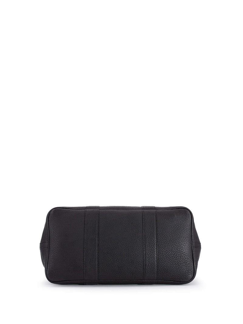 Hermes Negonda Leather Garden Party Bag 36 Black-designer resale