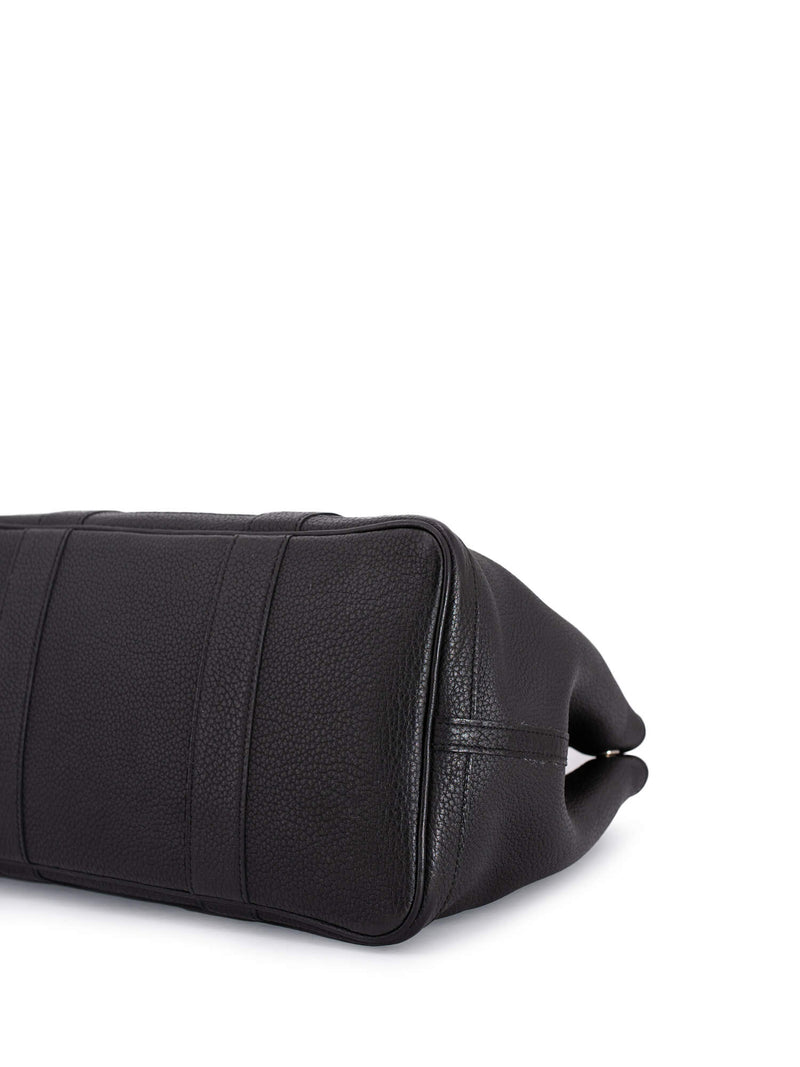 Hermes Negonda Leather Garden Party Bag 36 Black-designer resale