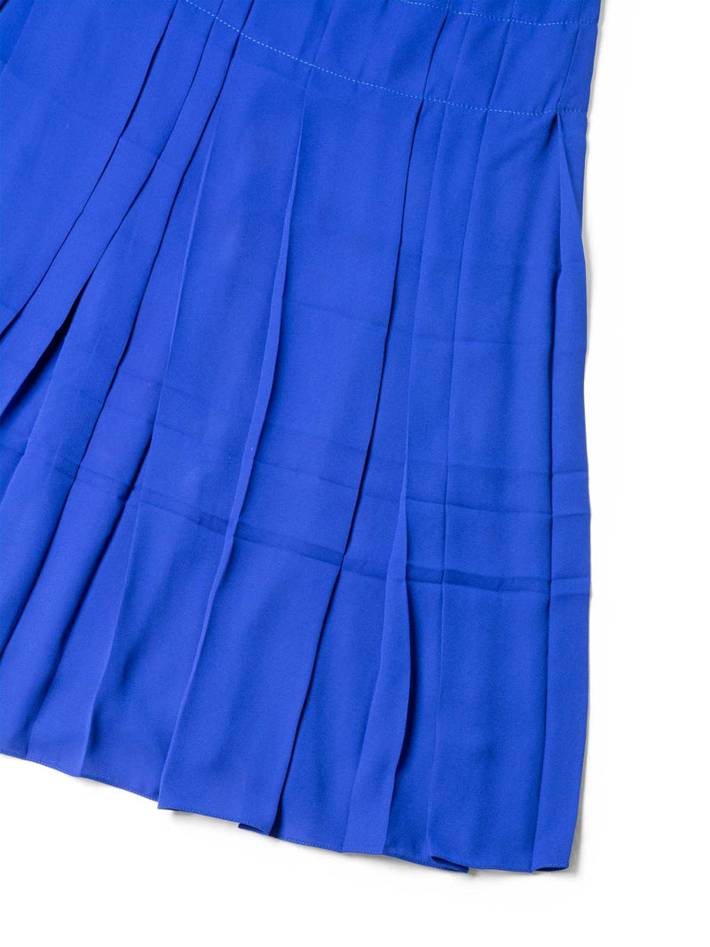 Hermes Pleated A Line Skirt Royal Blue-designer resale