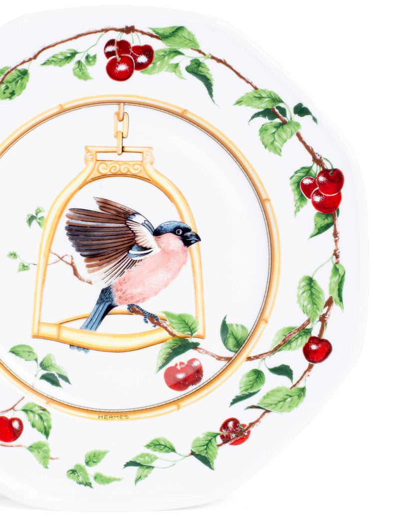 Hermes Porcelain Bird Plate Multicolor-designer resale