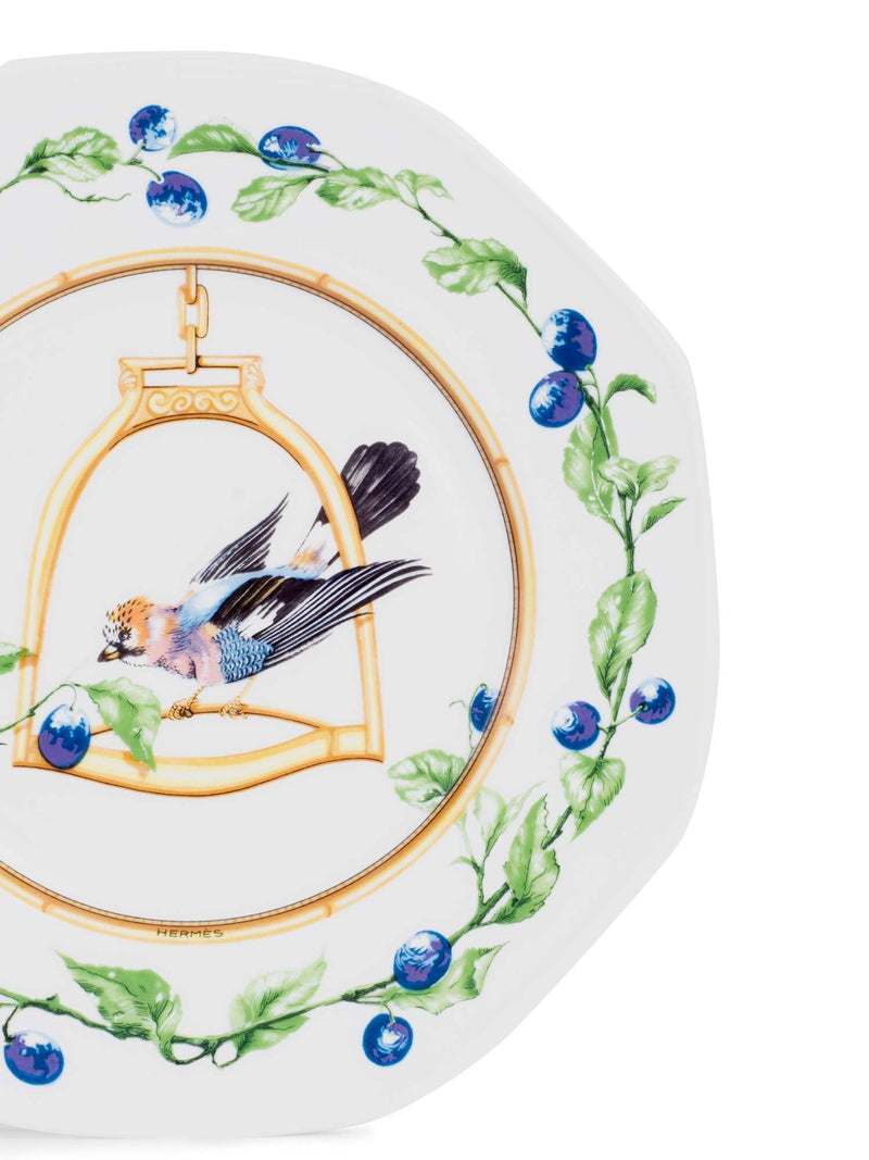 Hermes Porcelain Bird Plate Multicolor-designer resale