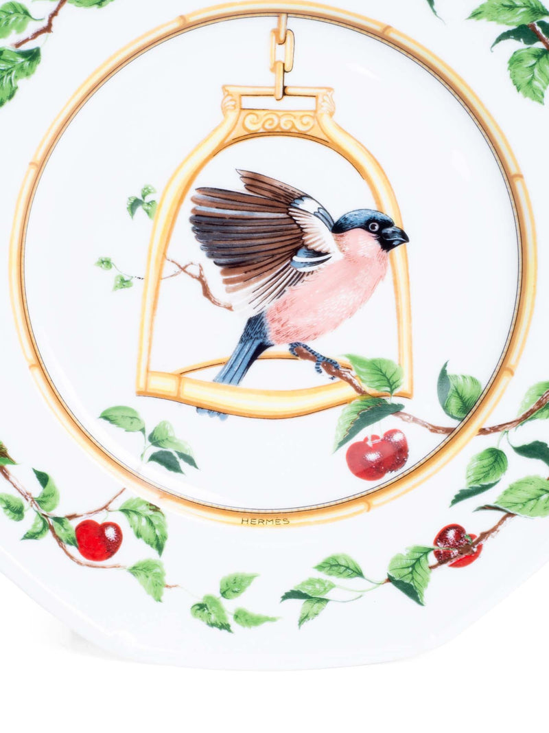 Hermes Porcelain Bird Plate Multicolor-designer resale