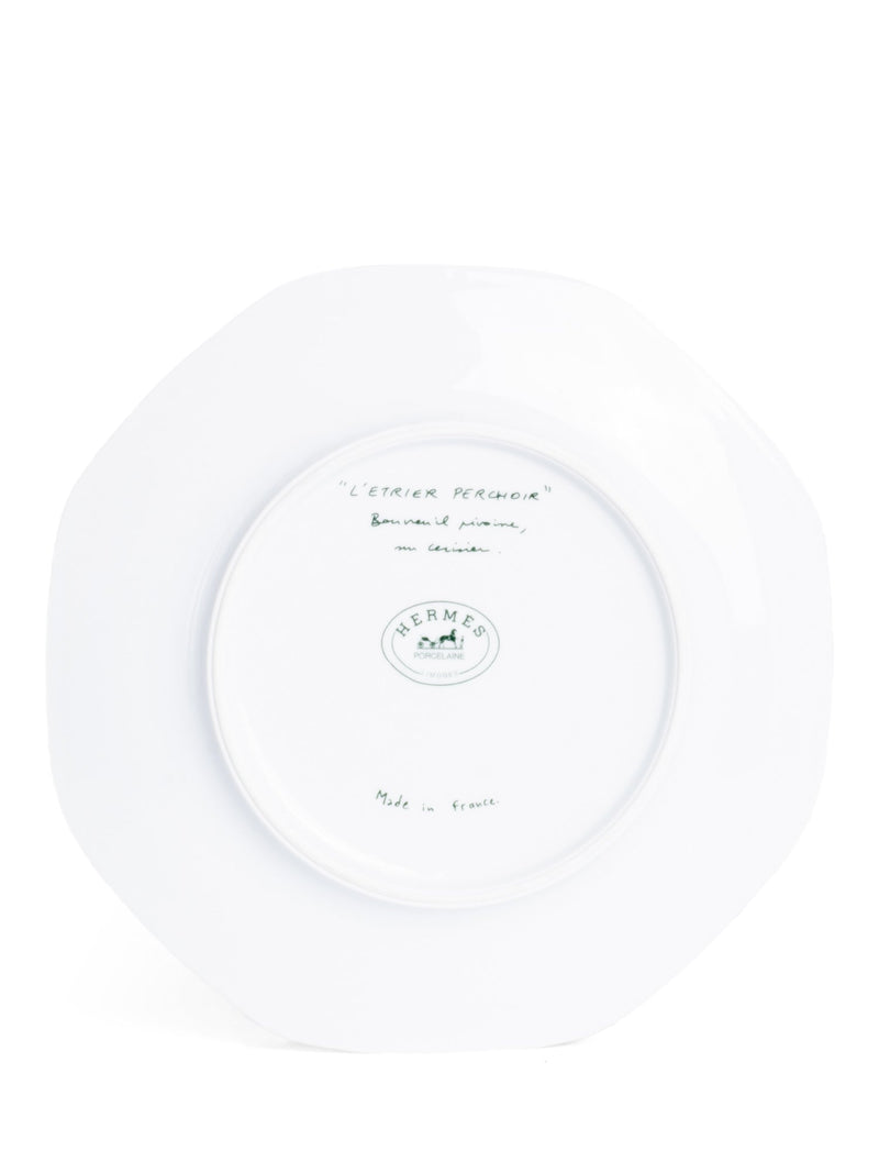 Hermes Porcelain Bird Plate Multicolor-designer resale