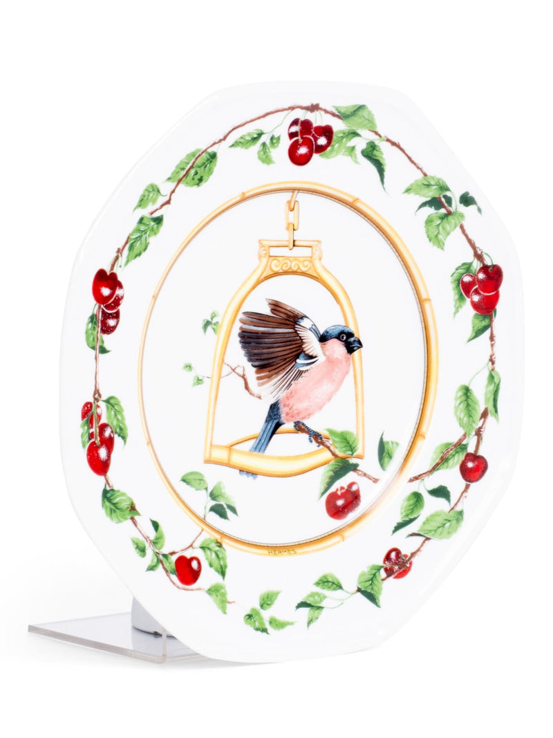 Hermes Porcelain Bird Plate Multicolor-designer resale