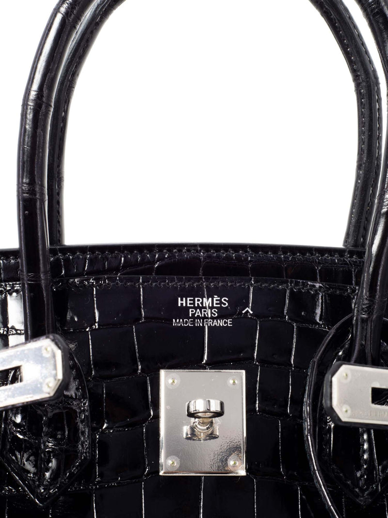 The H Place product - Hermes Birkin 25 Crocodile Porosus Black