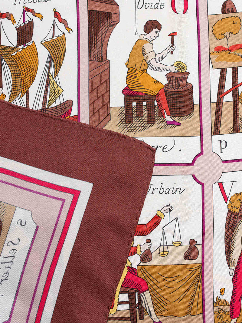 Hermes Silk Alphabet De Metiers Scarf 90 Multicolor-designer resale