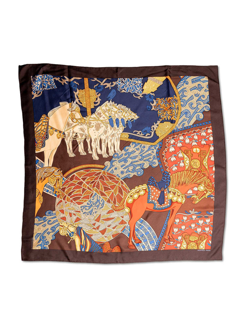 Hermes Silk Art Des Steppes Scarf 90 Multicolor-designer resale