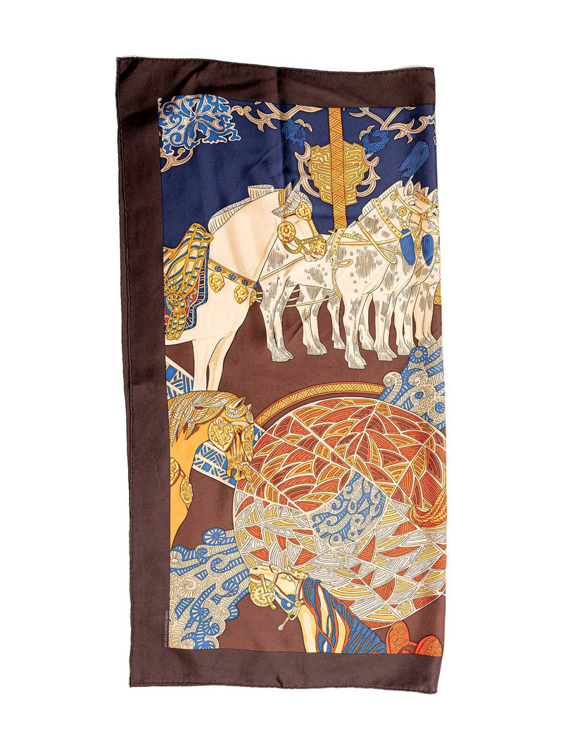 Hermes Silk Art Des Steppes Scarf 90 Multicolor-designer resale