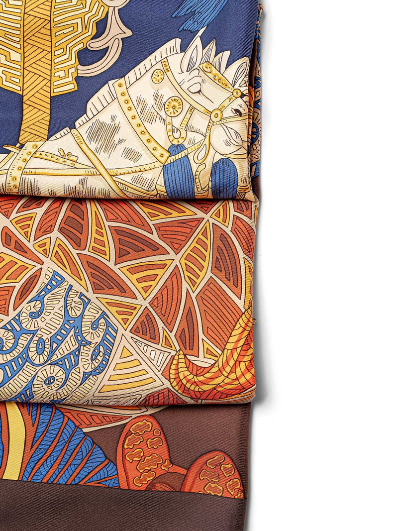 Hermes Silk Art Des Steppes Scarf 90 Multicolor-designer resale