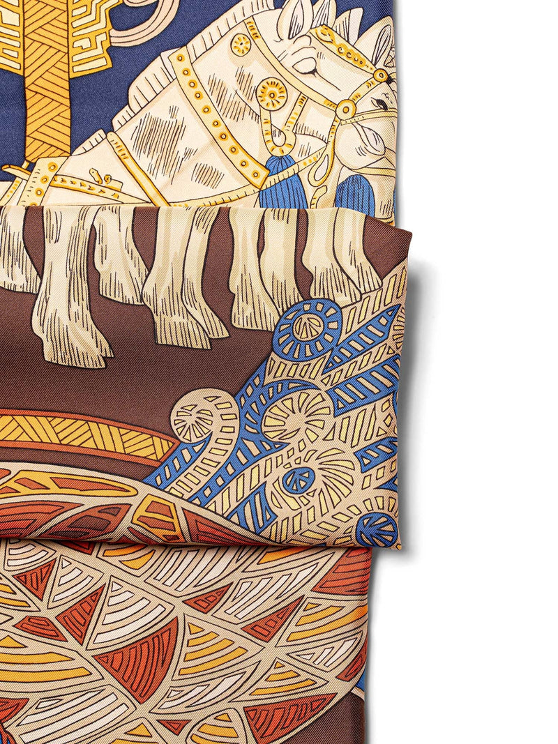 Hermes Silk Art Des Steppes Scarf 90 Multicolor-designer resale
