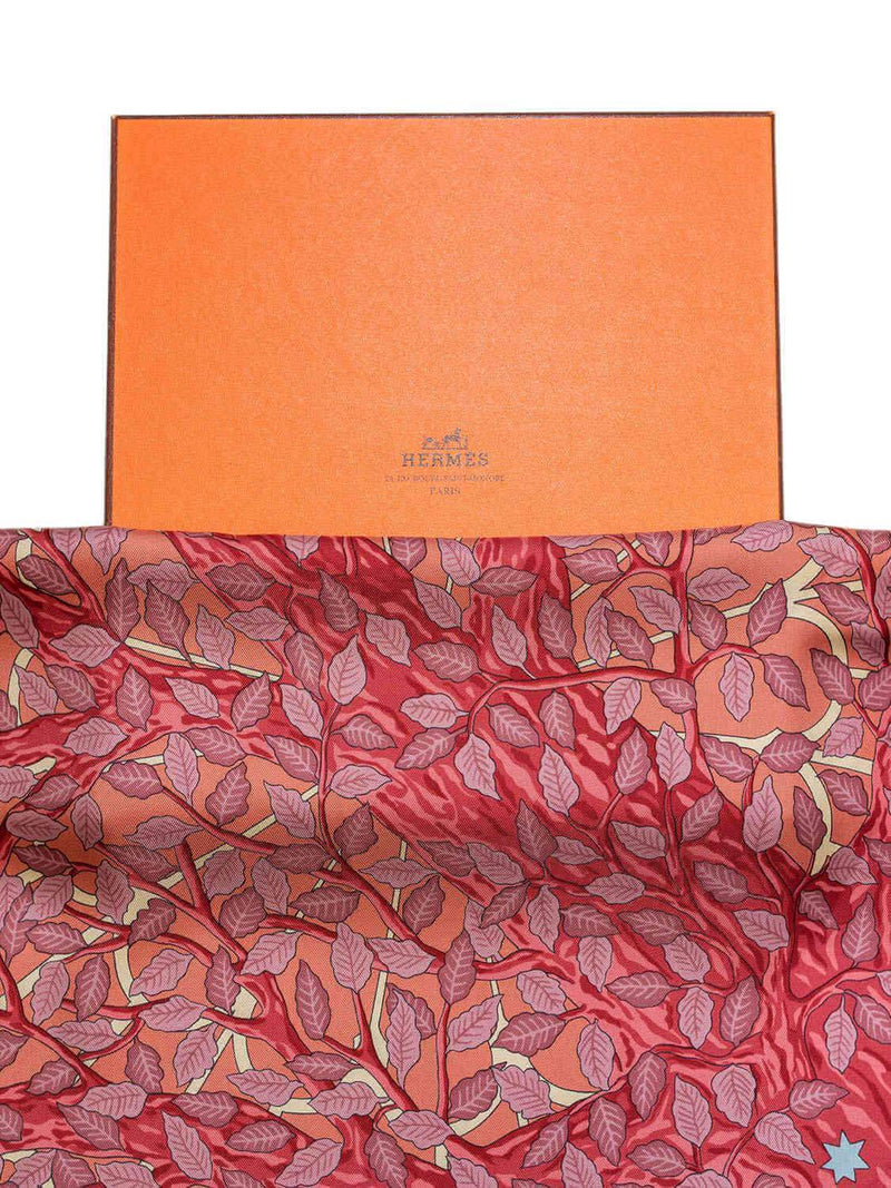 Hermes Silk Axis Mundi Scarf 90 Pink-designer resale