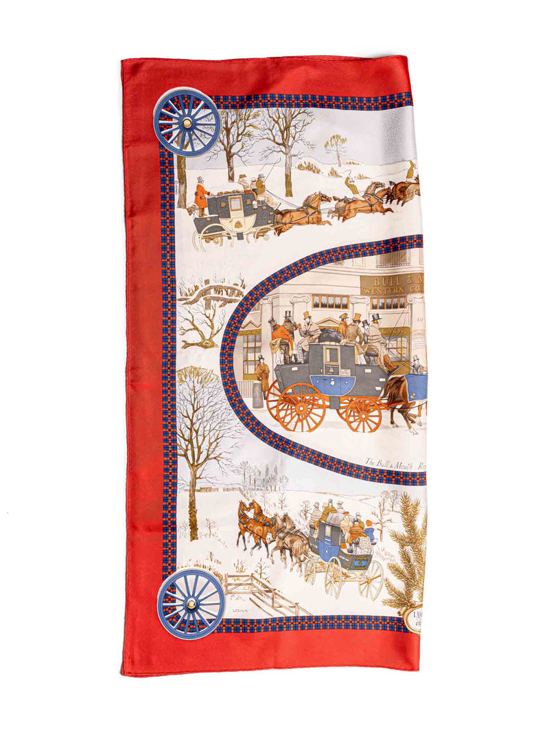 Hermes Silk Bull & Mouth Regents Circus Piccadilly Scarf 90 Multicolor-designer resale