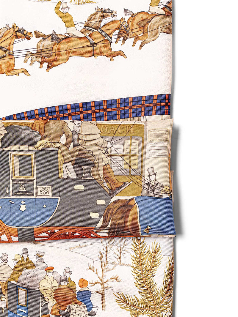 Hermes Silk Bull & Mouth Regents Circus Piccadilly Scarf 90 Multicolor-designer resale