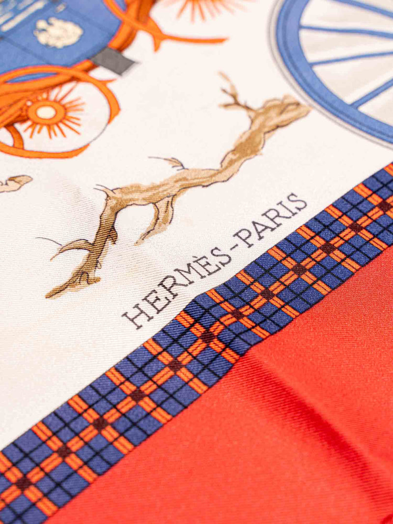 Hermes Silk Bull & Mouth Regents Circus Piccadilly Scarf 90 Multicolor-designer resale
