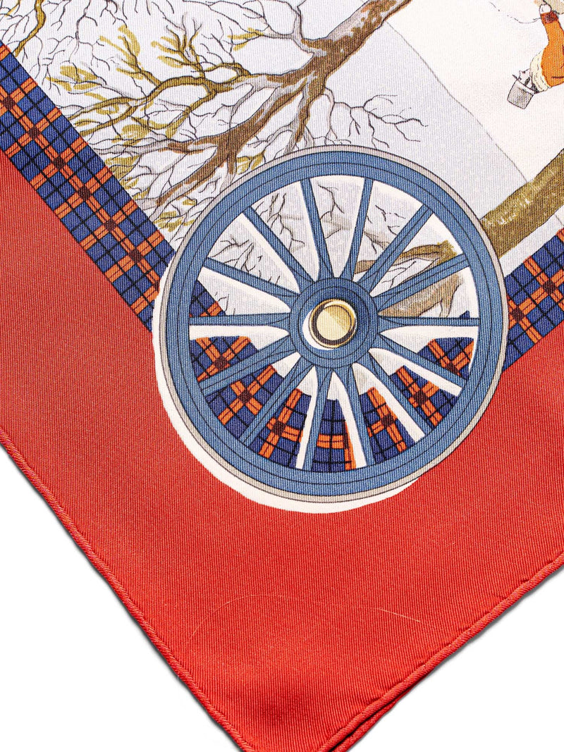 Hermes Silk Bull & Mouth Regents Circus Piccadilly Scarf 90 Multicolor-designer resale