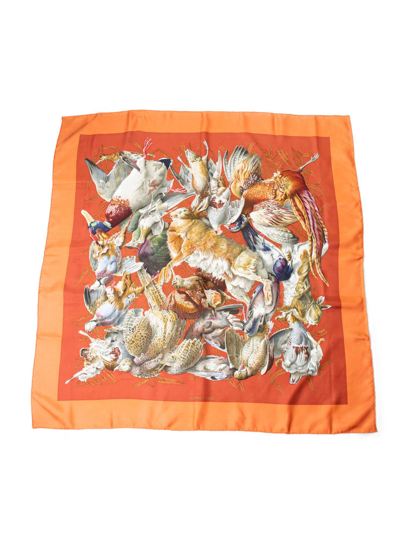 Hermes Silk Gibiers 1966 Silk Scarf 90 Multicolor-designer resale
