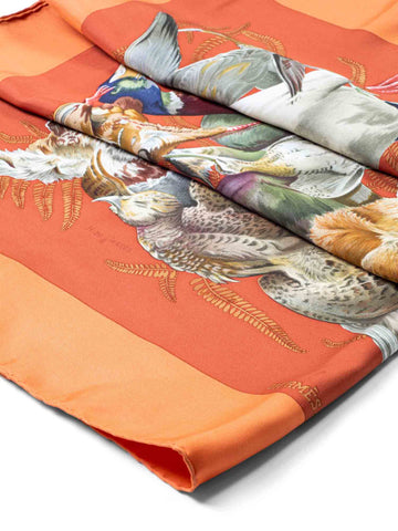 Hermes Silk Gibiers 1966 Silk Scarf 90 Multicolor-designer resale