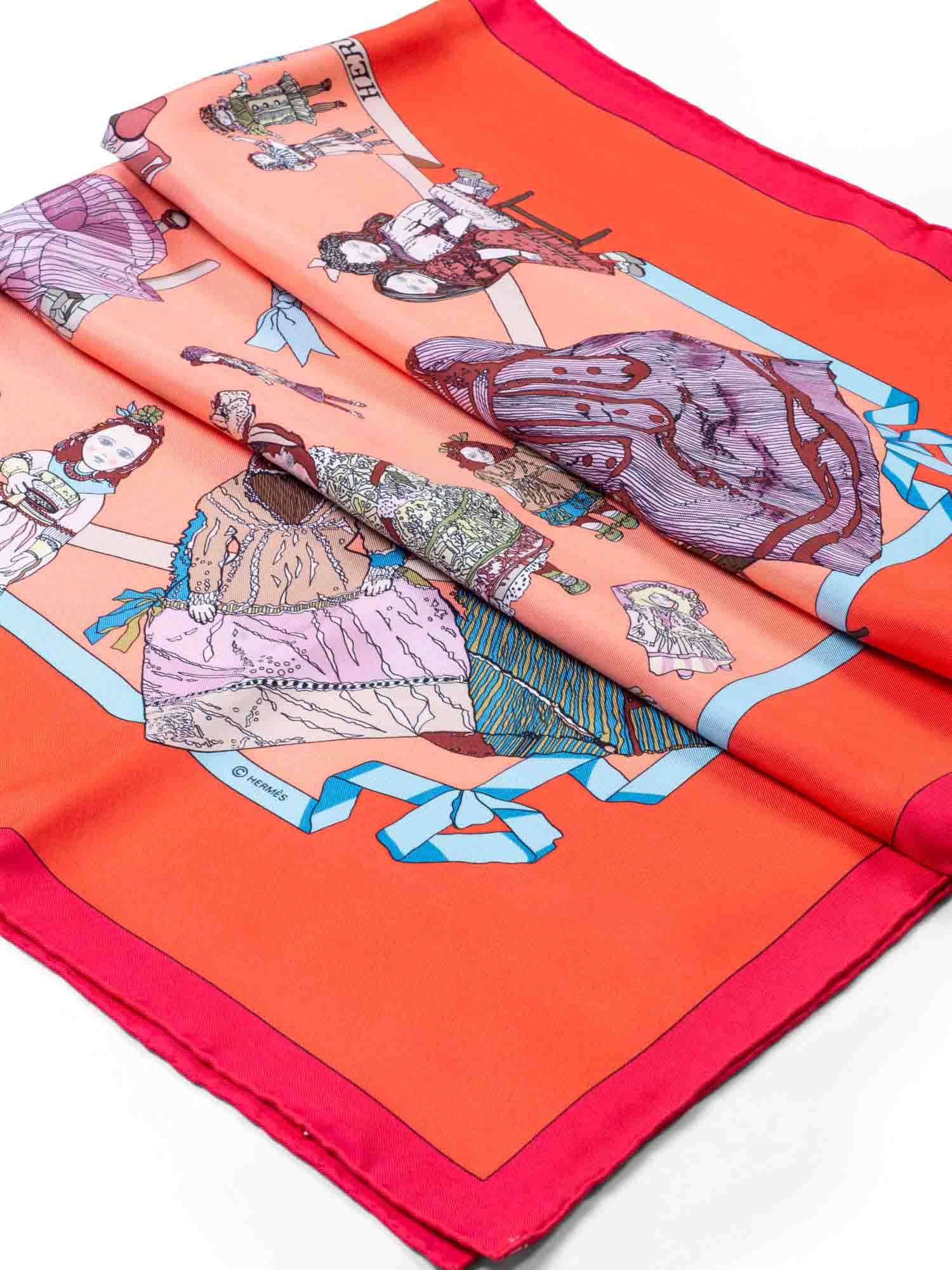 Hermes Silk Hello Dolly Scarf 90 Multicolor-designer resale