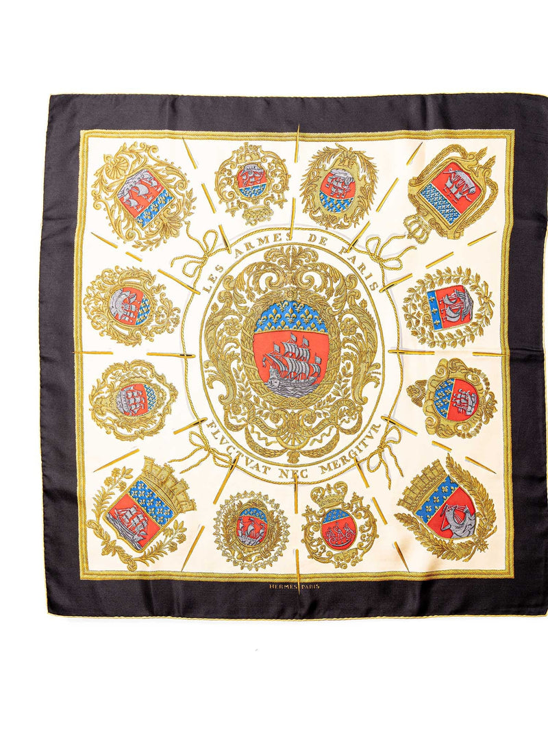 Hermes Silk Les Armes De Paris Scarf 90 Multicolor-designer resale