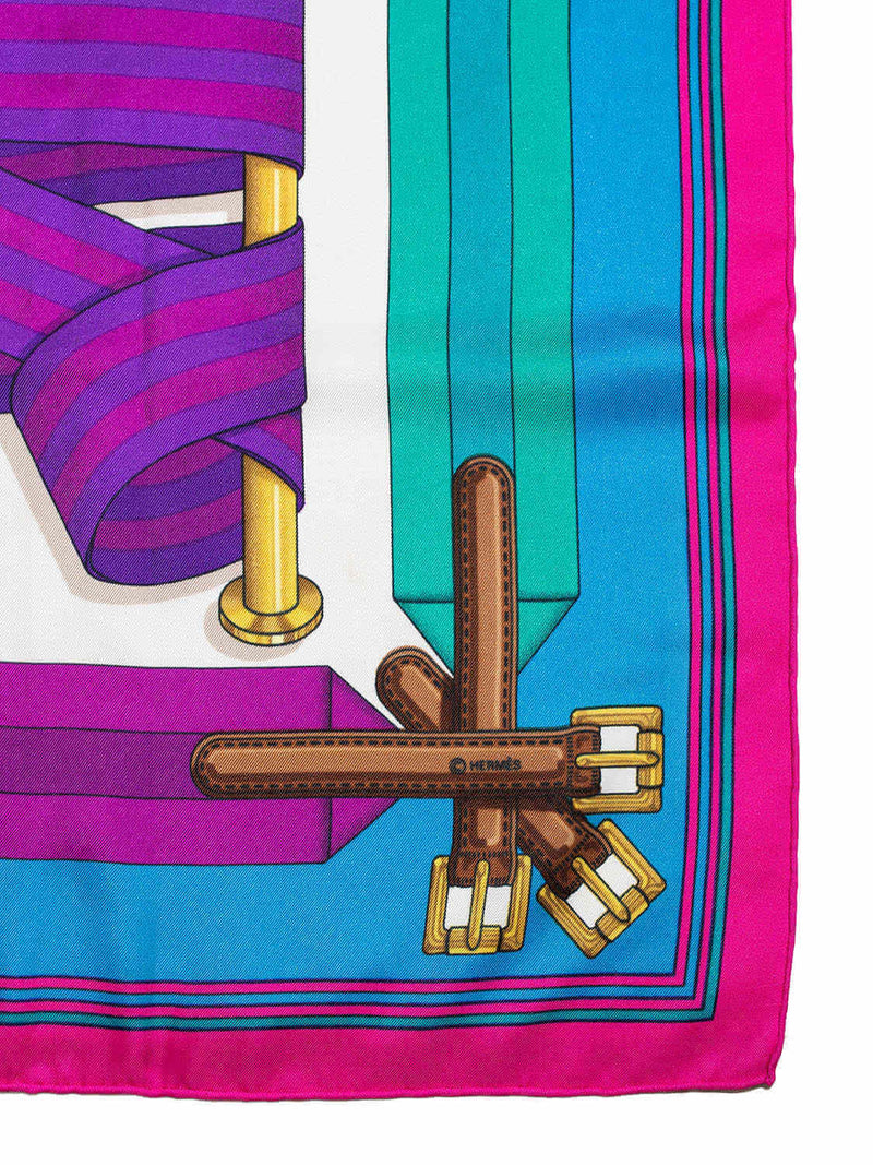 Hermes Silk Les Sangles Scarf 90 Multicolor-designer resale