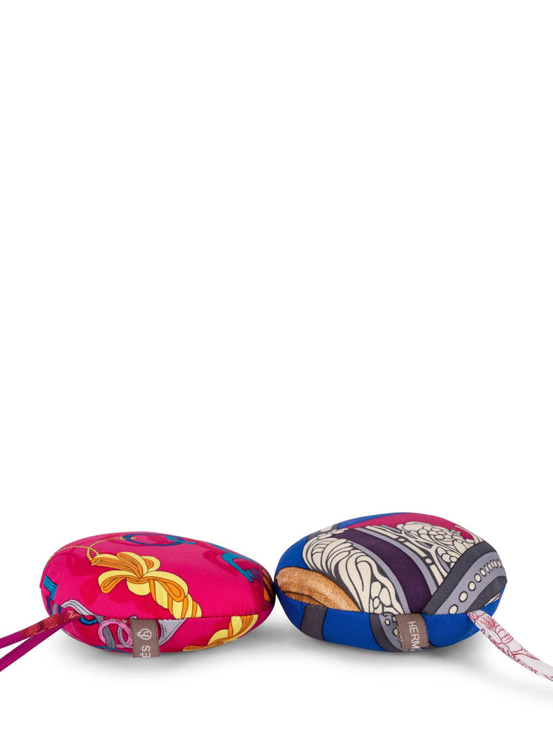 Hermes Silk Ornaments Set of 2 Multicolor-designer resale