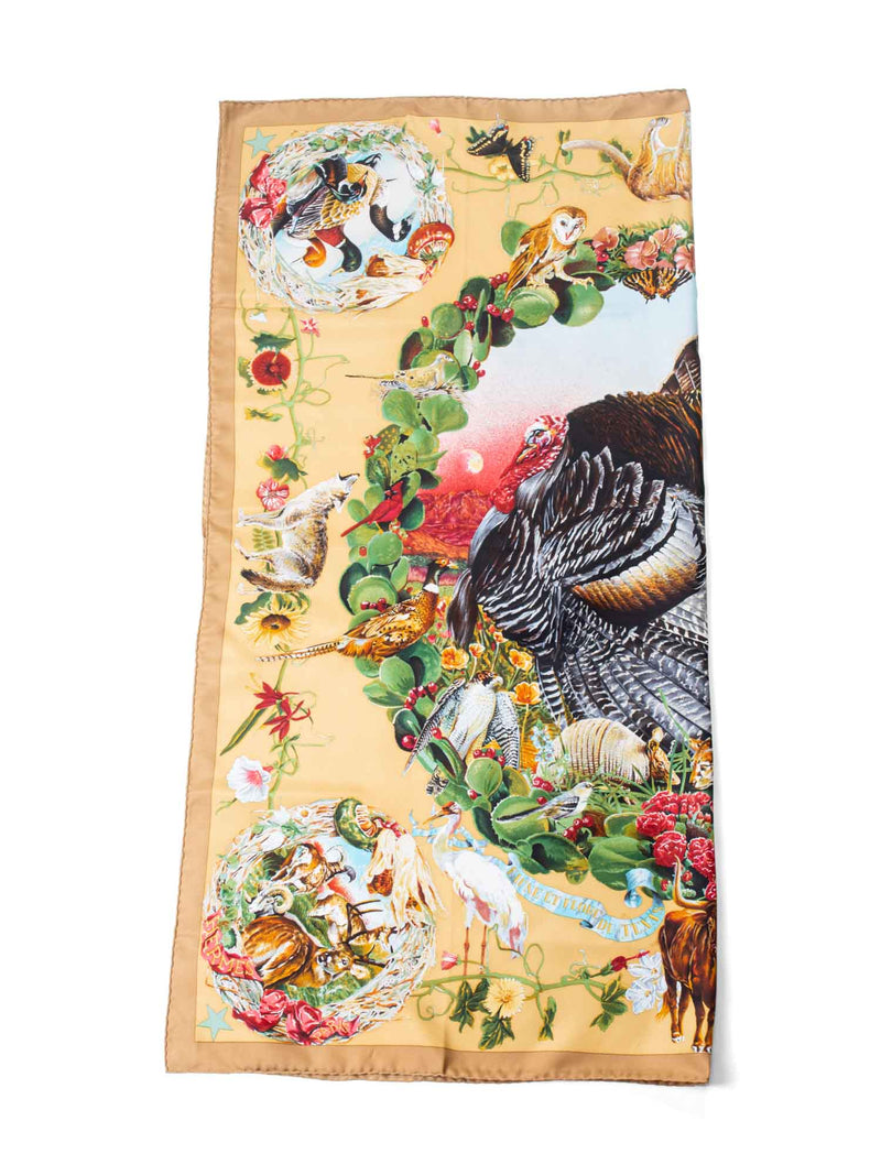 Hermes Silk Texas Wildlife Scarf 90 Multicolor-designer resale