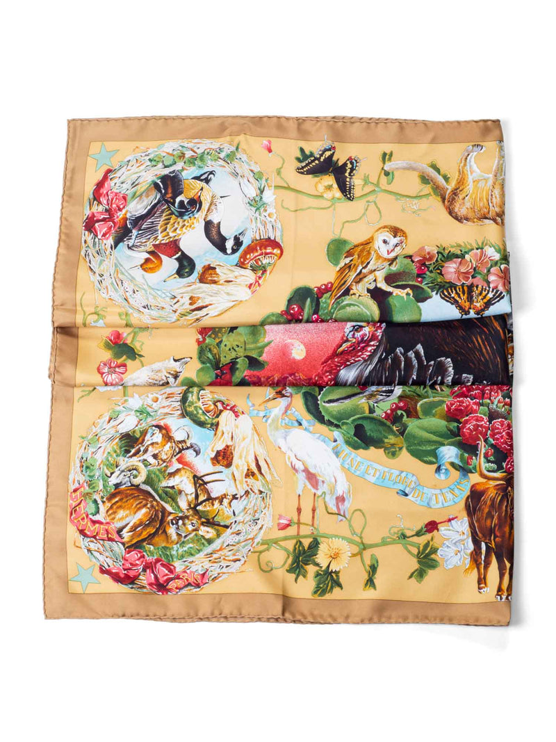 Hermes Silk Texas Wildlife Scarf 90 Multicolor-designer resale