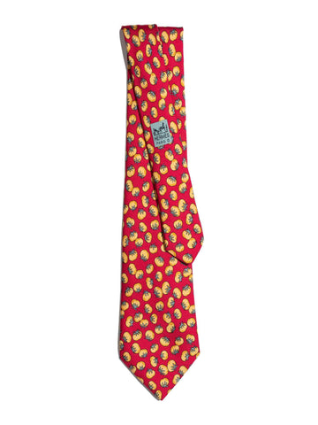 Hermes Silk Tomato Tie Red-designer resale