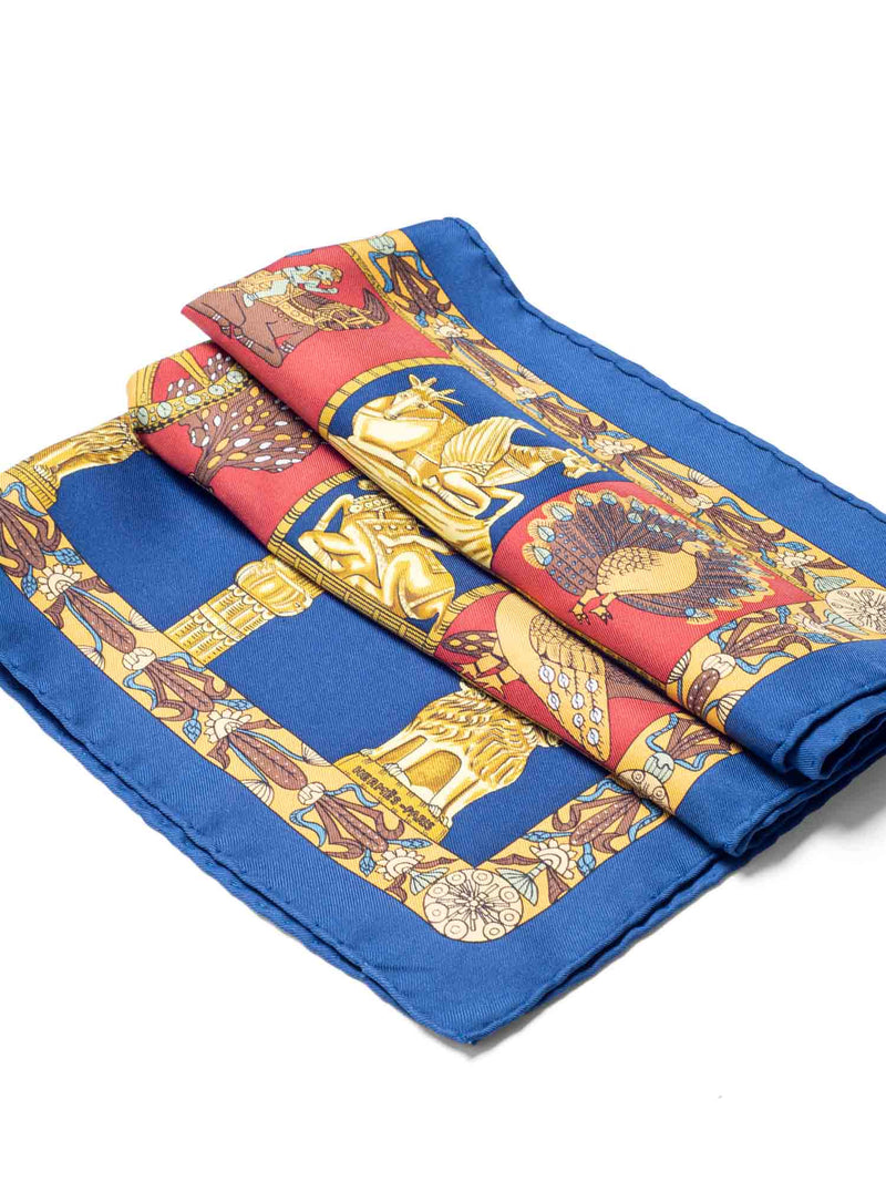 Hermes Silk Torana Small Scarf Blue-designer resale