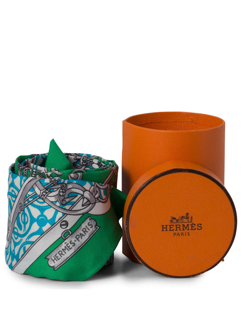 Hermes Silk Twilly Tie Scarf Set of 2 Multicolor-designer resale