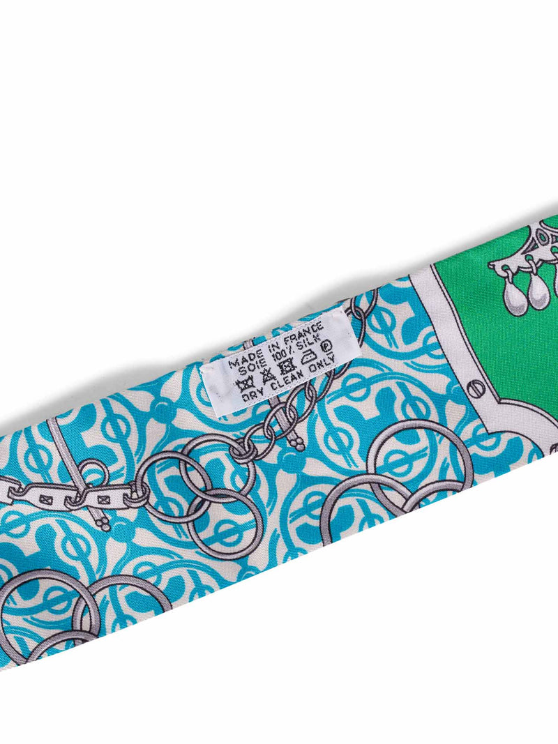 Hermes Silk Twilly Tie Scarf Set of 2 Multicolor-designer resale