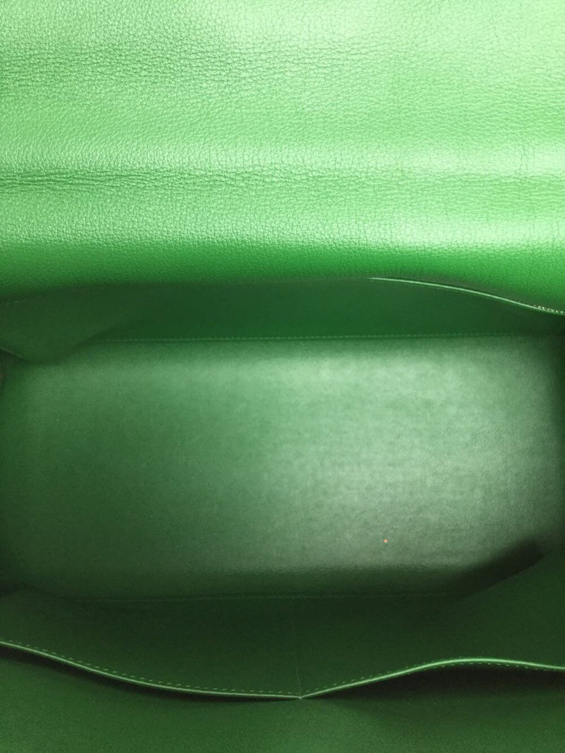 Hermes Swift Kelly Retourne 35 Green-designer resale