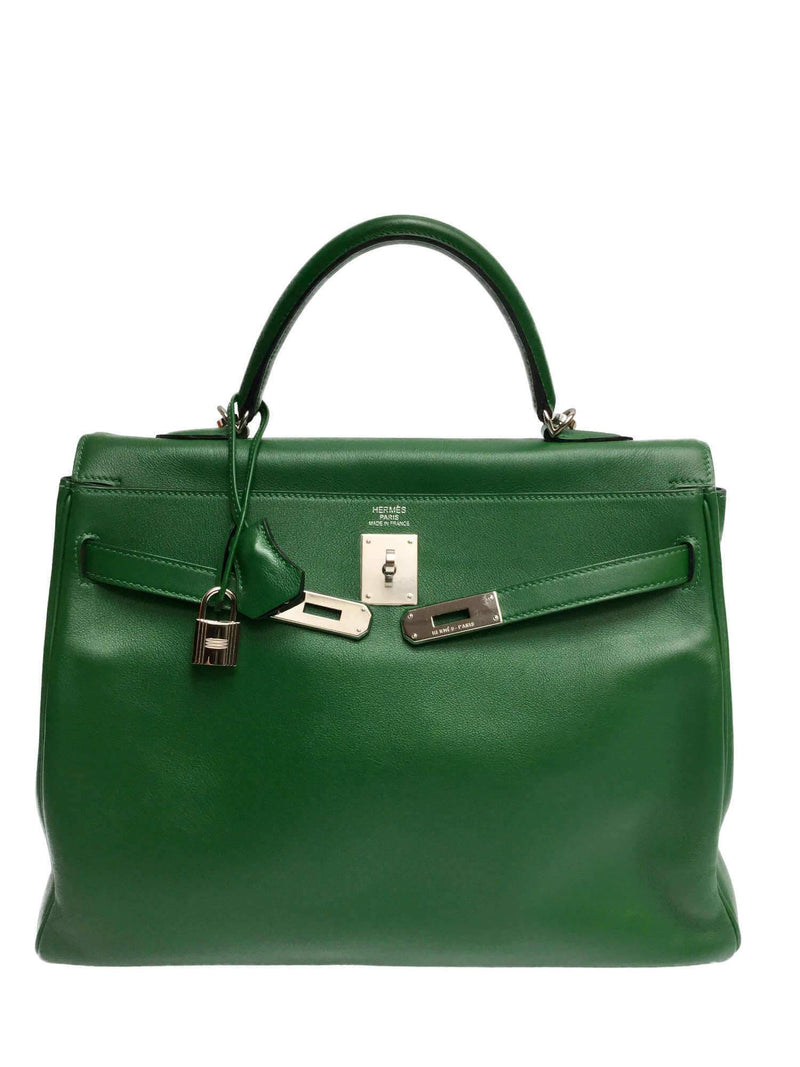 Hermes Swift Kelly Retourne 35 Green-designer resale
