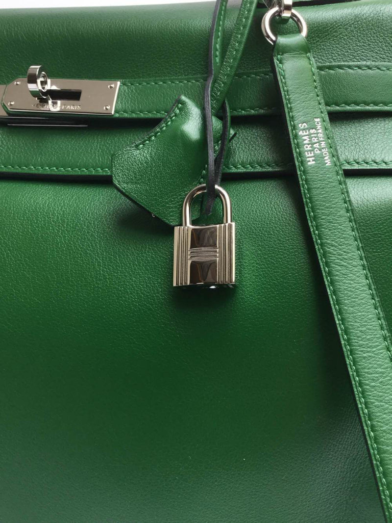 Hermes Swift Kelly Retourne 35 Green-designer resale