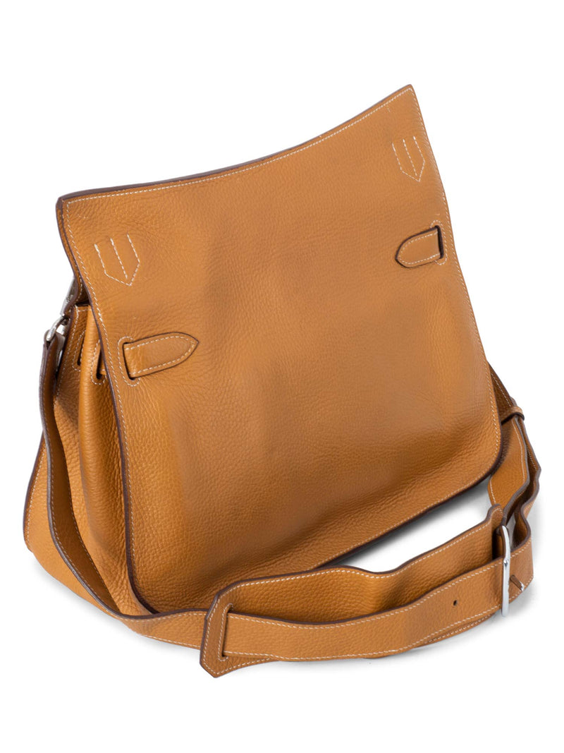 Hermes Taurillon Clemence Jypsiere Messenger Bag 34 Gold-designer resale
