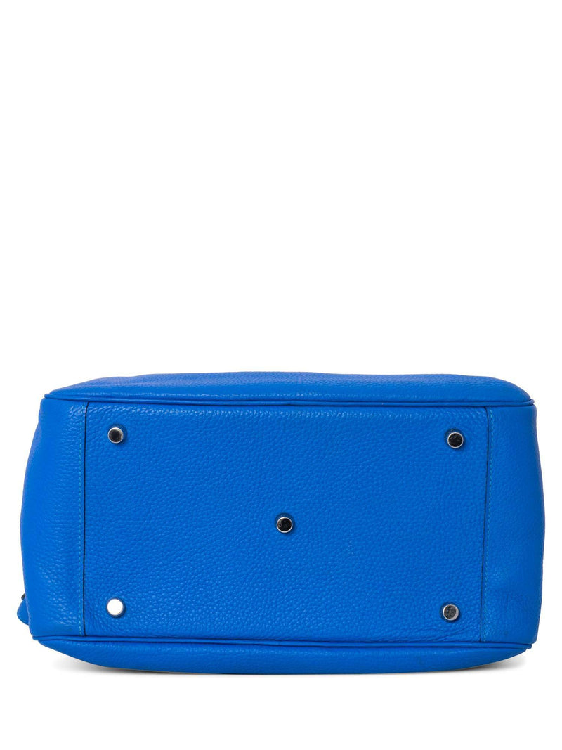 Hermes Taurillon Clemence Lindy 30 Blue-designer resale