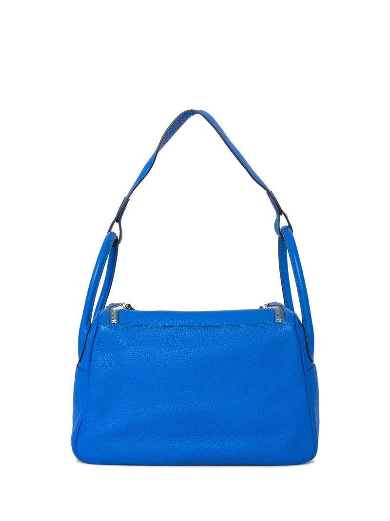 Hermes Taurillon Clemence Lindy 30 Blue-designer resale