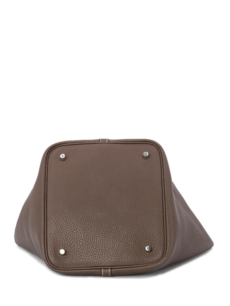 Hermes Taurillon Clemence Picotin Lock 22 MM Taupe-designer resale