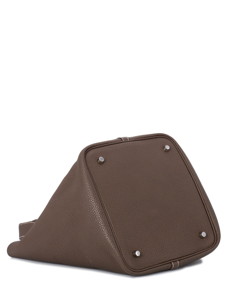Hermes Taurillon Clemence Picotin Lock 22 MM Taupe-designer resale