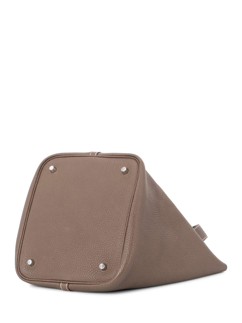 Hermes Taurillon Clemence Picotin Lock 22 MM Taupe-designer resale