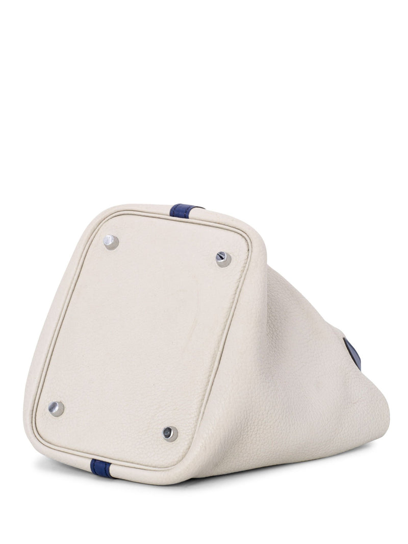 Hermes Taurillon Clemence Picotin Lock Bag 18 PM Blue Taupe-designer resale