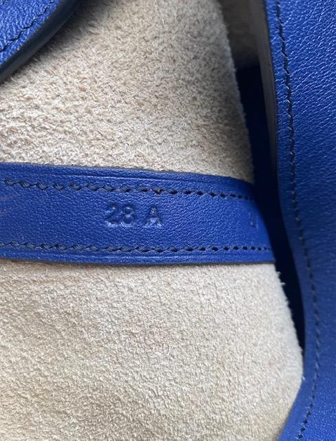 Hermes Taurillon Clemence Picotin Lock Bag 18 PM Blue Taupe-designer resale