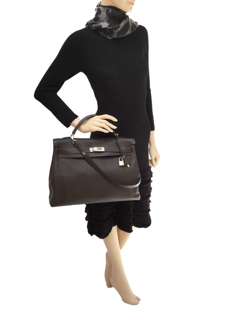 Hermes Togo Kelly Retourne 40 Brown-designer resale