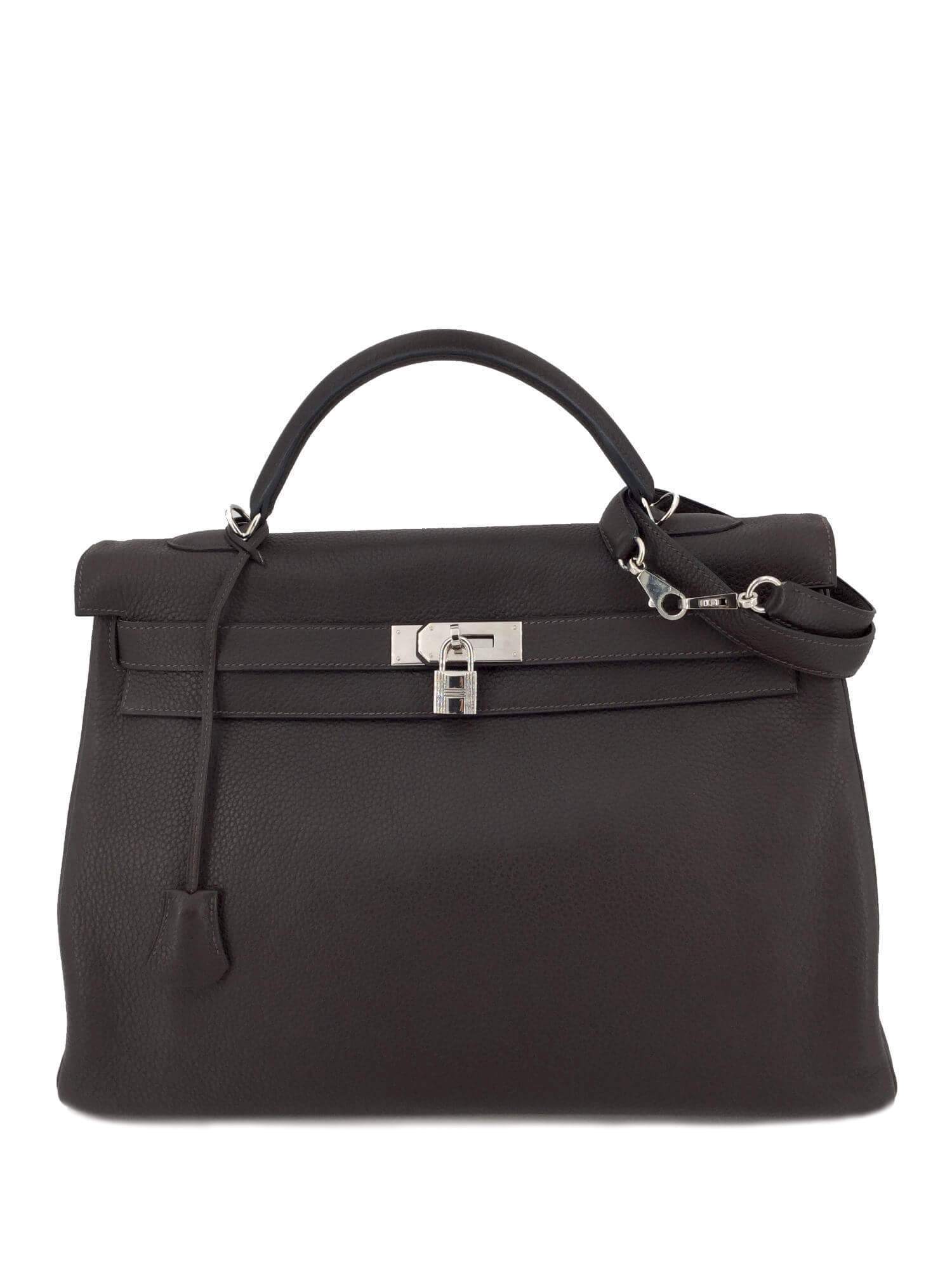 Hermes Togo Kelly Retourne 40 Brown-designer resale