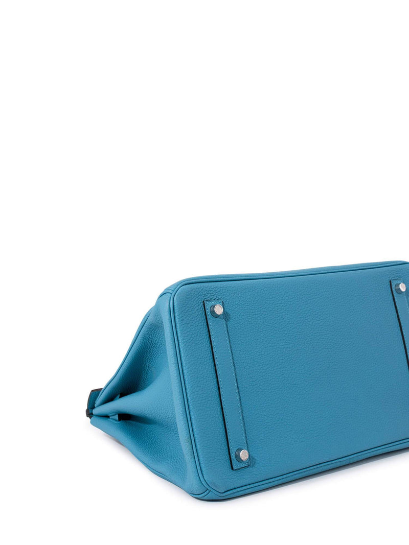 Hermes Togo Leather 35 Centimeter Birkin Bag Blue Colvert - Luxury In Reach