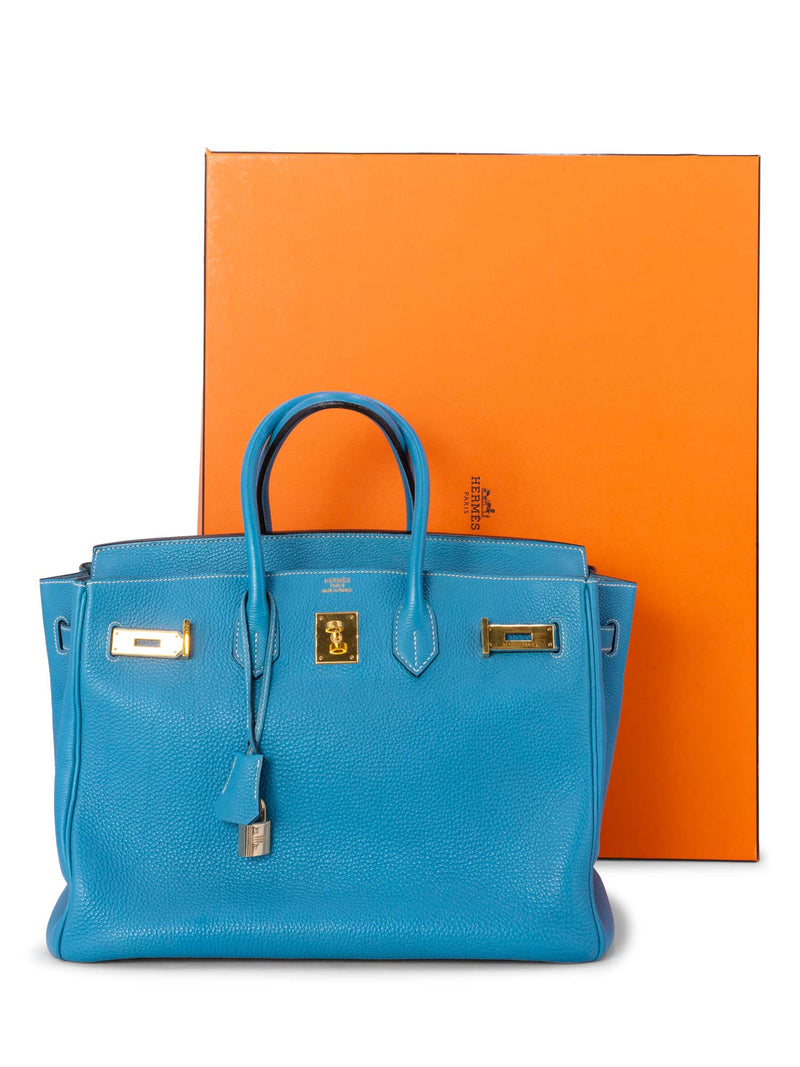 Hermès Blue Togo Leather Birkin 35