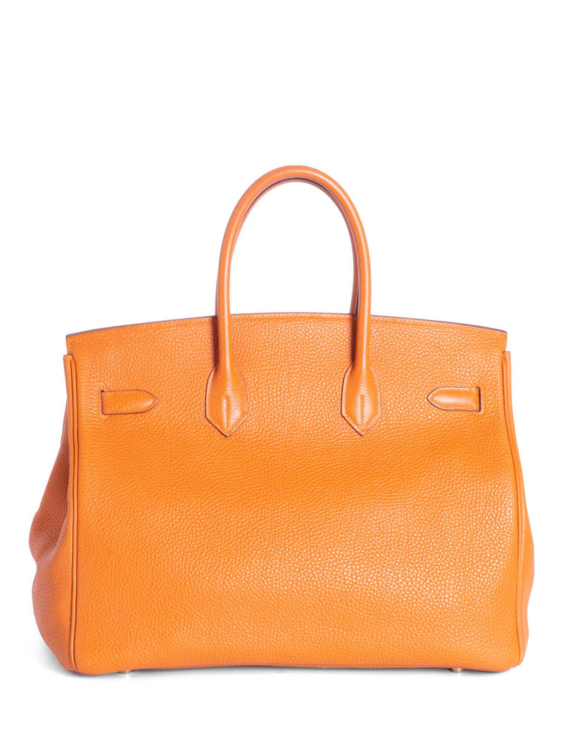 Hermes Togo Leather Birkin Bag 35 Orange-designer resale