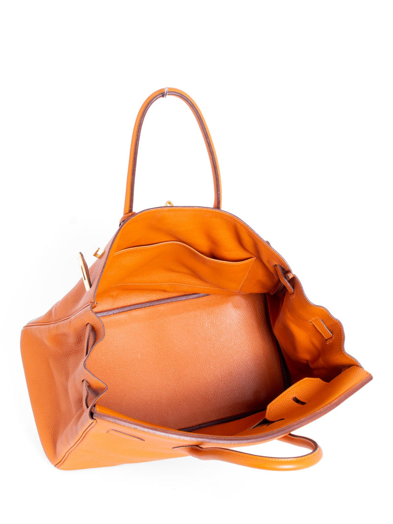 Hermes Togo Leather Birkin Bag 35 Orange-designer resale