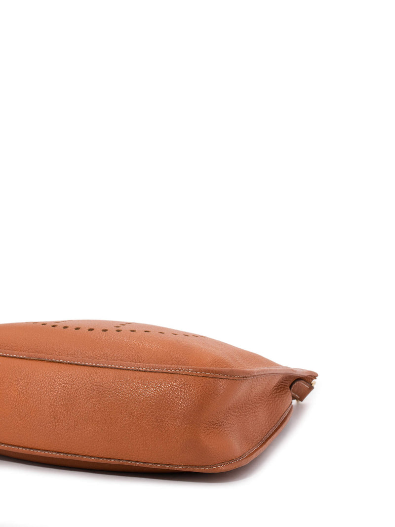 Hermes Togo Leather Evelyne Messenger Bag MM Brown-designer resale
